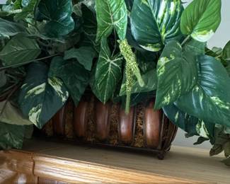 Artificial Pothos and Syngonium Plant Arrangement in Decorative Planter
