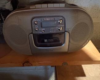Aiwa CS Portable Boombox CD Player Radio Cassette Recorder