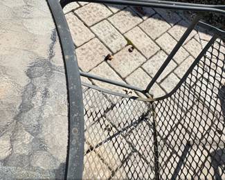 Vintage Russell Woodard Wrought Iron Patio Set with Glass Tabletop second image