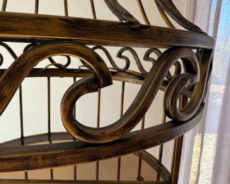 Wrought Iron Birdcage Wine Bar Cabinet second image
