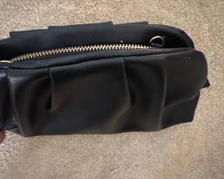 Black Ruched Pouch Shoulder Bag