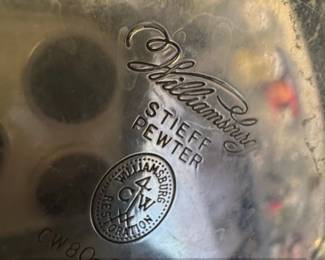 Kirk Stieff Williamsburg Pewter CW Teapot second image