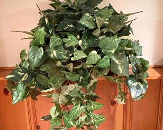 Artificial Pothos and Syngonium Hanging Basket