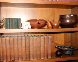 Elbert Hubbard, Carved Artist Signed Burl Bowls