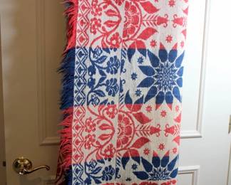 Antique Coverlets Dated 1843 Signed Peter Lorenz