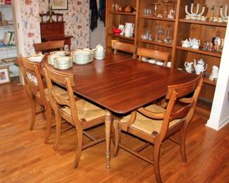 Cherry Dining Table with 6 Chairs