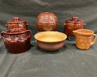 Brown Ceramic Bowls And Containers