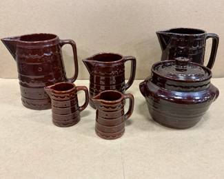 Vintage Marcrest Pitchers And Bowl