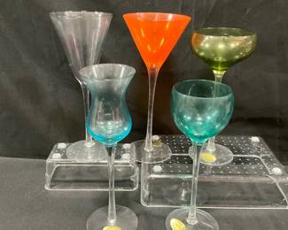 Cellini Hand Decorated Glasses