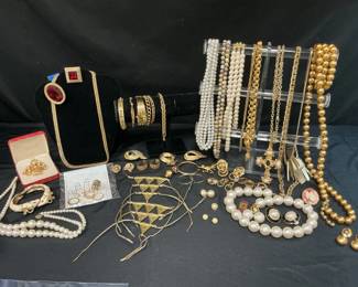 Golden And Pearls Costume Jewelry 