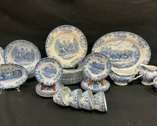 Johnson Bros Coaching Scenes China Set