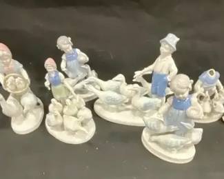 Porzellan Bavarian Geese Figurines