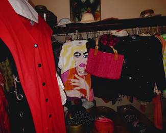 Just a glimpse at the huge wardrobe of 80's and 90's clothing