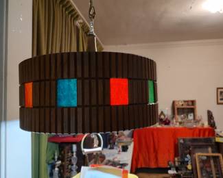 Bruce Industries MCM "Colored Windows" Hanging Lamp
