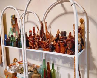 Lots of wood carved souvenir figures