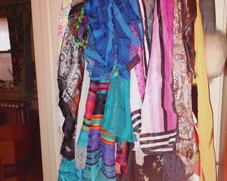 Large group of ladies scarves