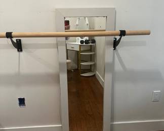 Ballet mirror and bar and attachments was $50 now $35