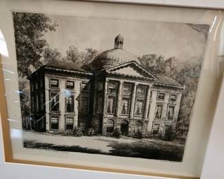 Louis  Orr- First NC Capital, etching $950, excellent condition