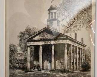 Louis Orr-etching-Orange County Courthouse $600, excellent condition