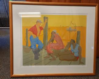 Claude Howell, Waiting for Shrimp Boat, $3500