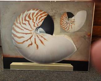 W. Louis  Jones, oil on board, Nautilus Shell, 42 x 34, $3300