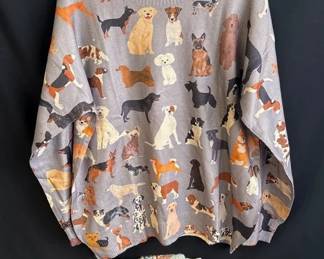2 Ladies Long Sleeve Sweaters Dogs Design * Size XL * XXL