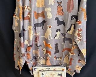 Fun Dogs Design Ladies Long Sleeve Sweater and Top * Zipper Storage Pouches