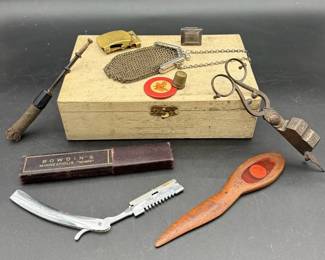 Vintage Treasures * Chain Mail Coin Purse; Meed Hair Shaper; Brass Belt Buckle And More!