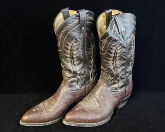 Tony Lama 10D Brown Leather Cowboy Boots