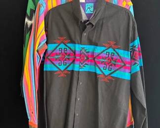 3 Men’s Western Long Sleeve Collar Shirts * XL * Wrangler * Roper * Brooks & Dunn