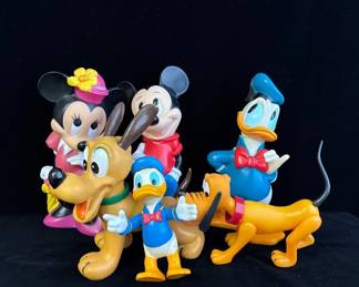 6 Plastic Disney Characters Figurines * Banks