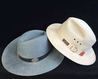 2 Western Style and Safari Hats * Disneyland Goofy’s Hat Co Size L * EDDY Brothers 7 1/8 Gray Wool