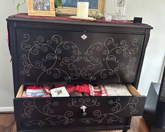 Secretary Desk with stencil front pattern