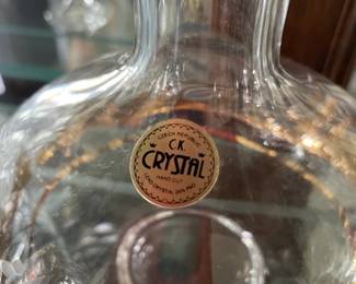 Polish Crystal Decanter with 5 Glasses 