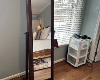 Standing Mirror with jewelry storage