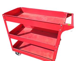 Tier Rolling Metal Tool Cart Garage Shop