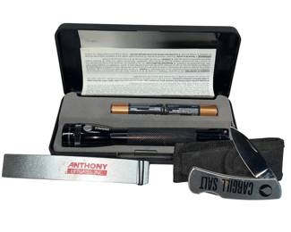 Mini Maglite TRANE Cargill Salt Pocket Knife Liftgate Bottle Opener