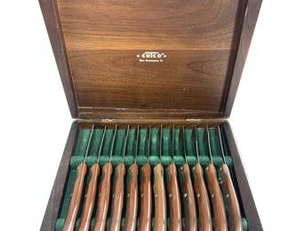 Vintage Wood Handles Cutco Steak Knife Set