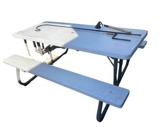 Picnic Table  Shepherds Hook Hand Trowel