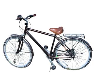 Ozone 500 Men's 700c Monte Vista 18-speed hybrid Bike Bicycle +Rack Leather Wrapped Handle Style
