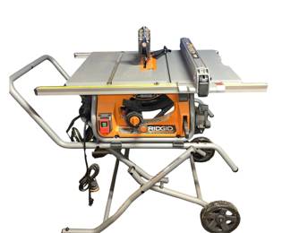 RIDGID Table Saw R4514 10" Portable Job Site -Stored Covered