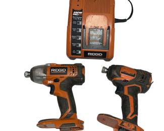 RIDGID R86230 Drill + Extra Drill Head Battery Charger