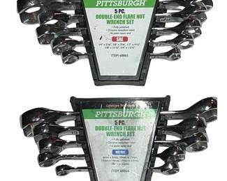 New Pittsburgh Metric & SAE Double End Flare Nut Wrench Sets