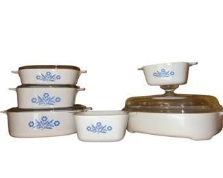 Corning Cornflower Blue Casseroles Lids Baking Pan