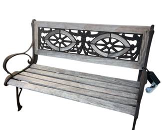 Iron Park Bench Wood Slats