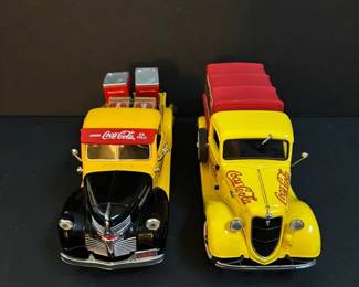 2 Diecast Metal Coca Cola Trucks * Danbury Mint * ERTL