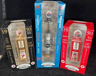 3~ NIB Gas Pump Replicas Coin Banks * Lim.Edition 1950s & 1920 By Gearbox