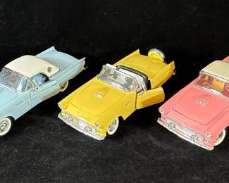 3~ Pastel Diecast FORD Thunderbird Convertibles * Baby Blue Precision 100 * Two Are 1:18 Revell Inc.