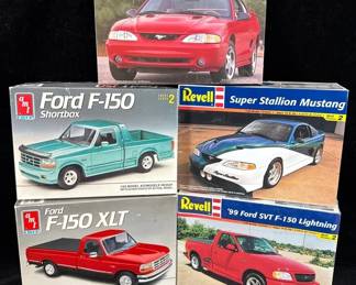 2~REVELL & 3~AMT FORD F-150 Truck & Car Models * MUSTANG SVT Cobra & Super Stallion