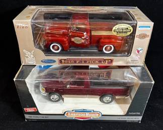 NIB Diecast FORD 1:18 Trucks * 50th Ann. Lim. Ed. 1948 F-1 * Coll. Ed. 1997 F150 XLT
